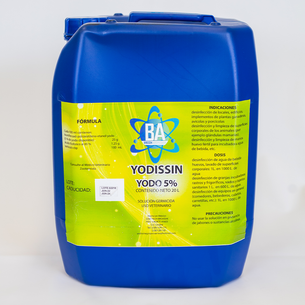 YODISSIN AL 5 % GALON DE 20 LTS.