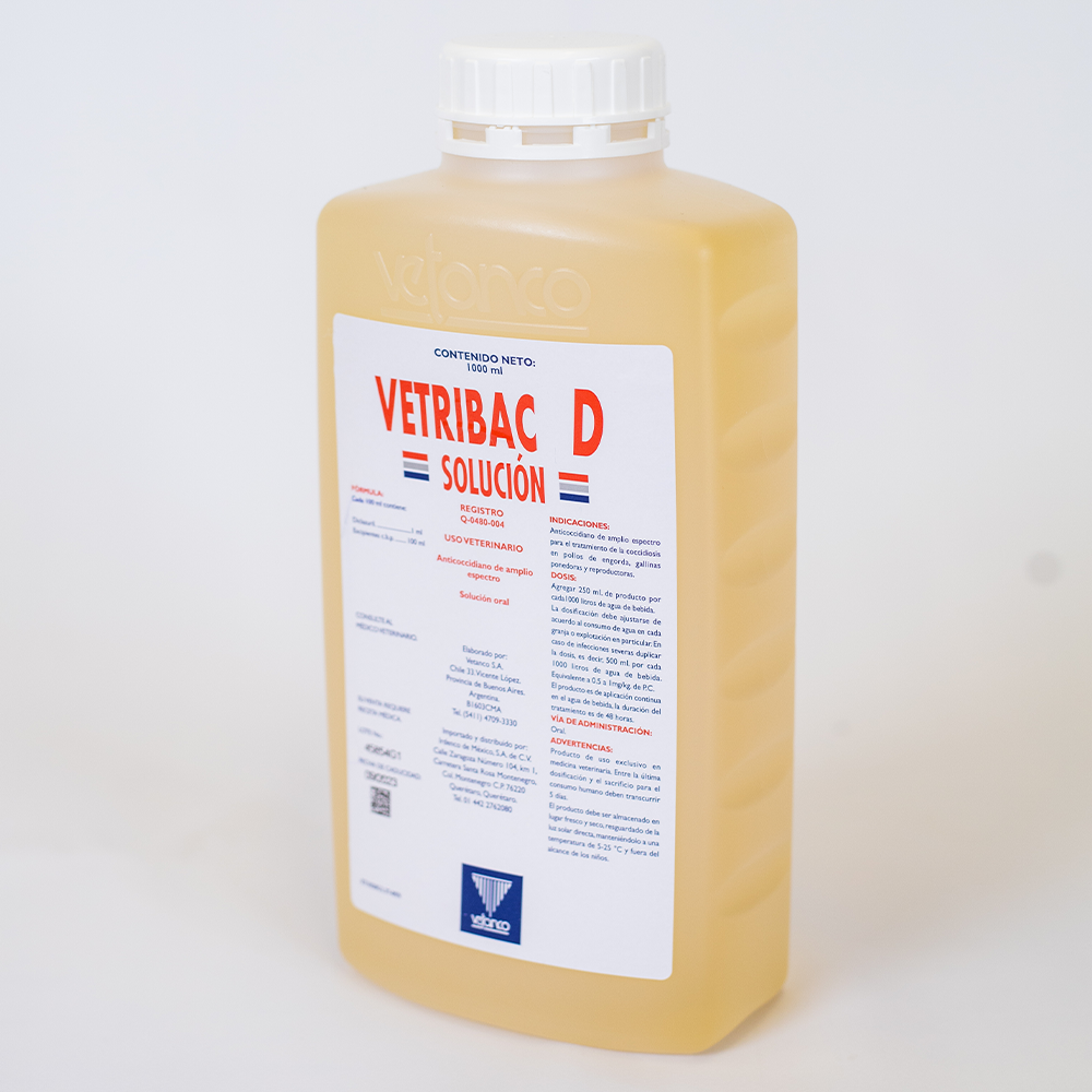 VETRIBAC D SOLUCION FCO. 1 LT.