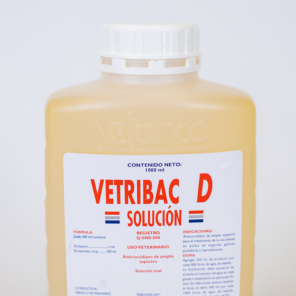 VETRIBAC D SOLUCION FCO. 1 LT.