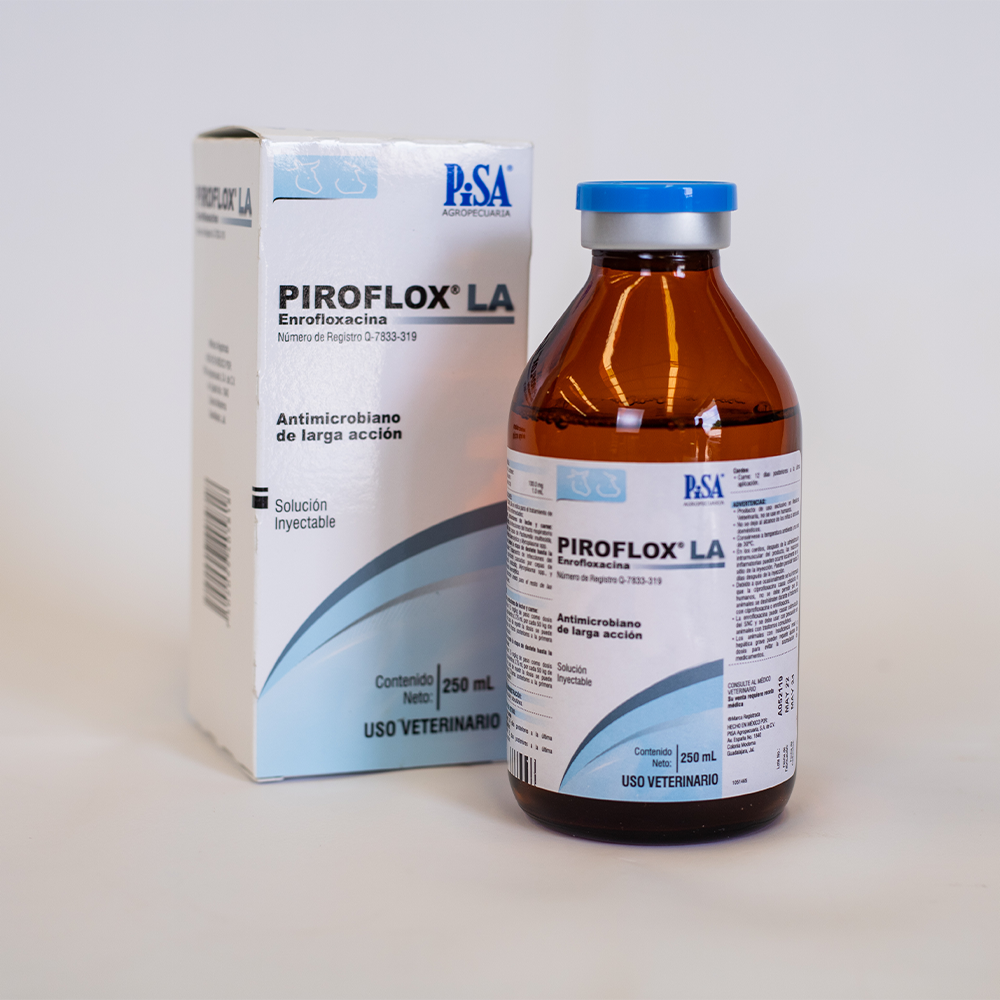 PIROFLOX L.A. 10% SOL. INY.FCO AMBAR 250 ML